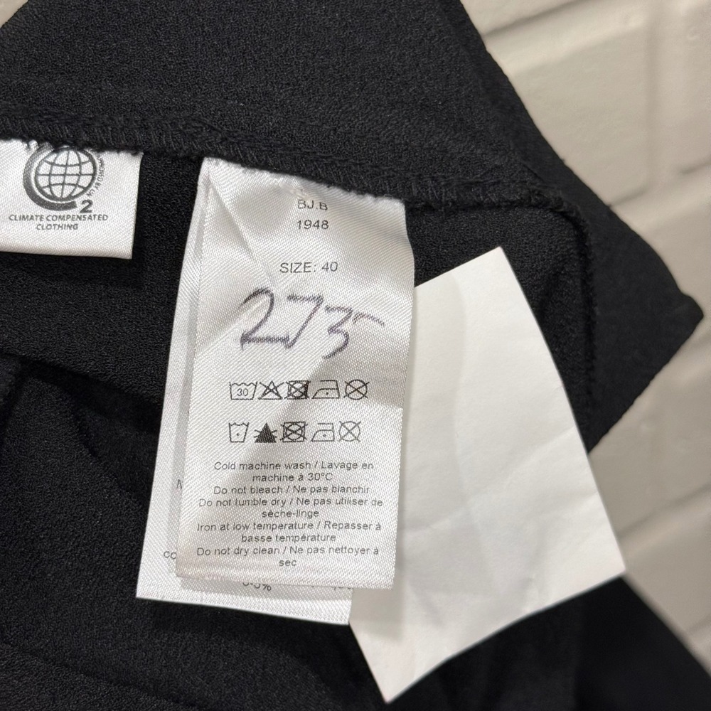 Ganni Crepe Straight Leg Trousers Crop NWT EU40 US10 Quiet Luxury Sustainable - Picture 13 of 16